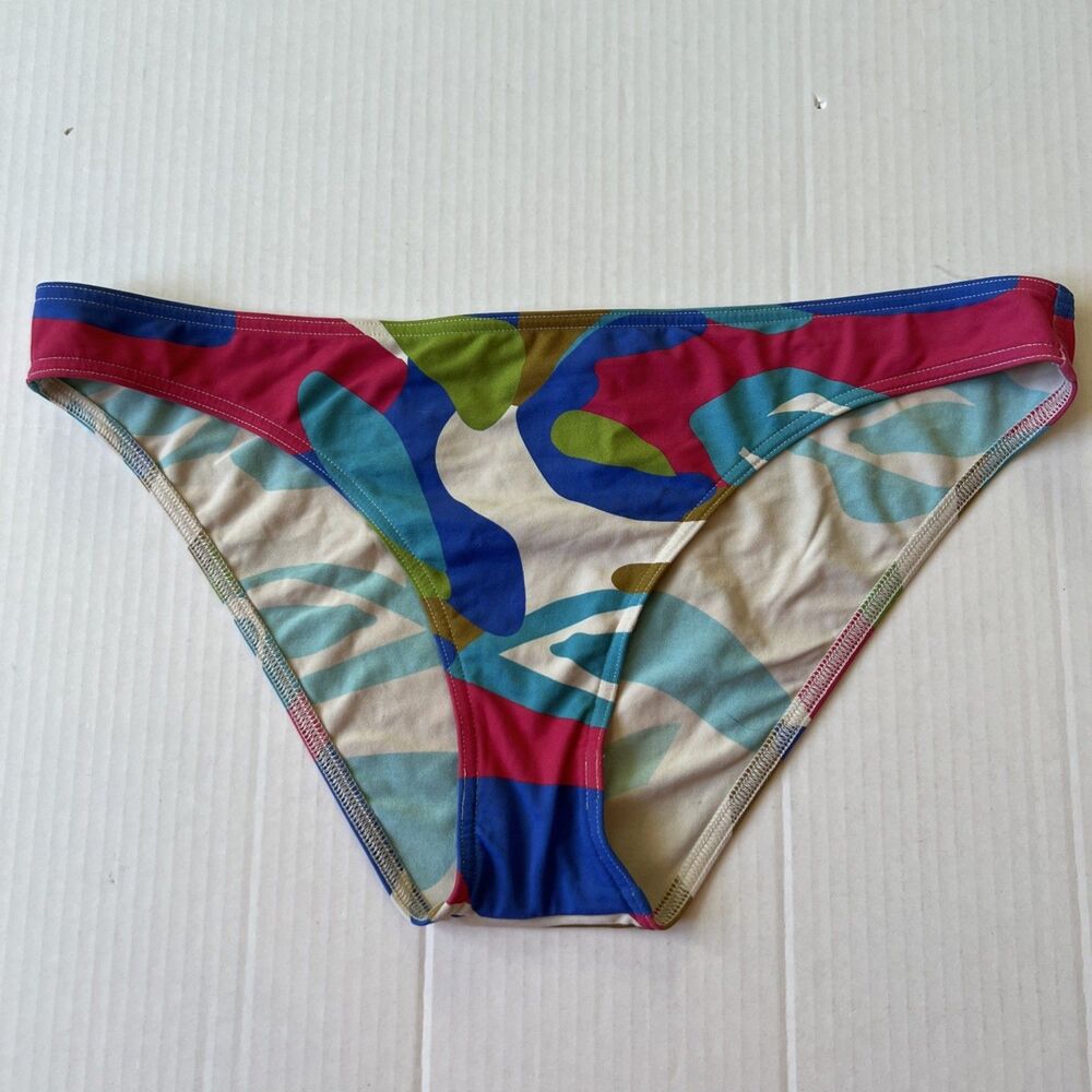 ERES 44/US 10-12 Fripon Island Bikini Bottom Swim Blue Pink France VERY GOOD